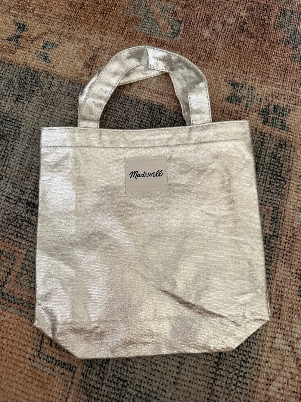 Madewell Shimmery Silver Tote